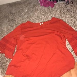 Long Belle Sleeved Orange top